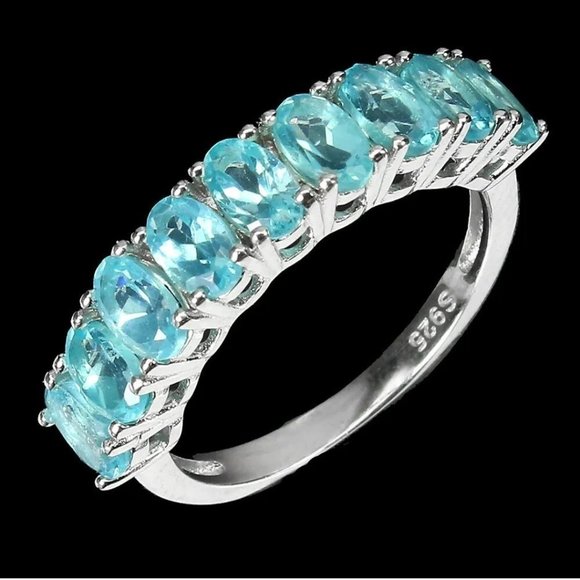 Apatite Ring, Anniversary Ring, Promise Ring, Gemstone Ring, Birthstone Ring - Picture 1 of 6